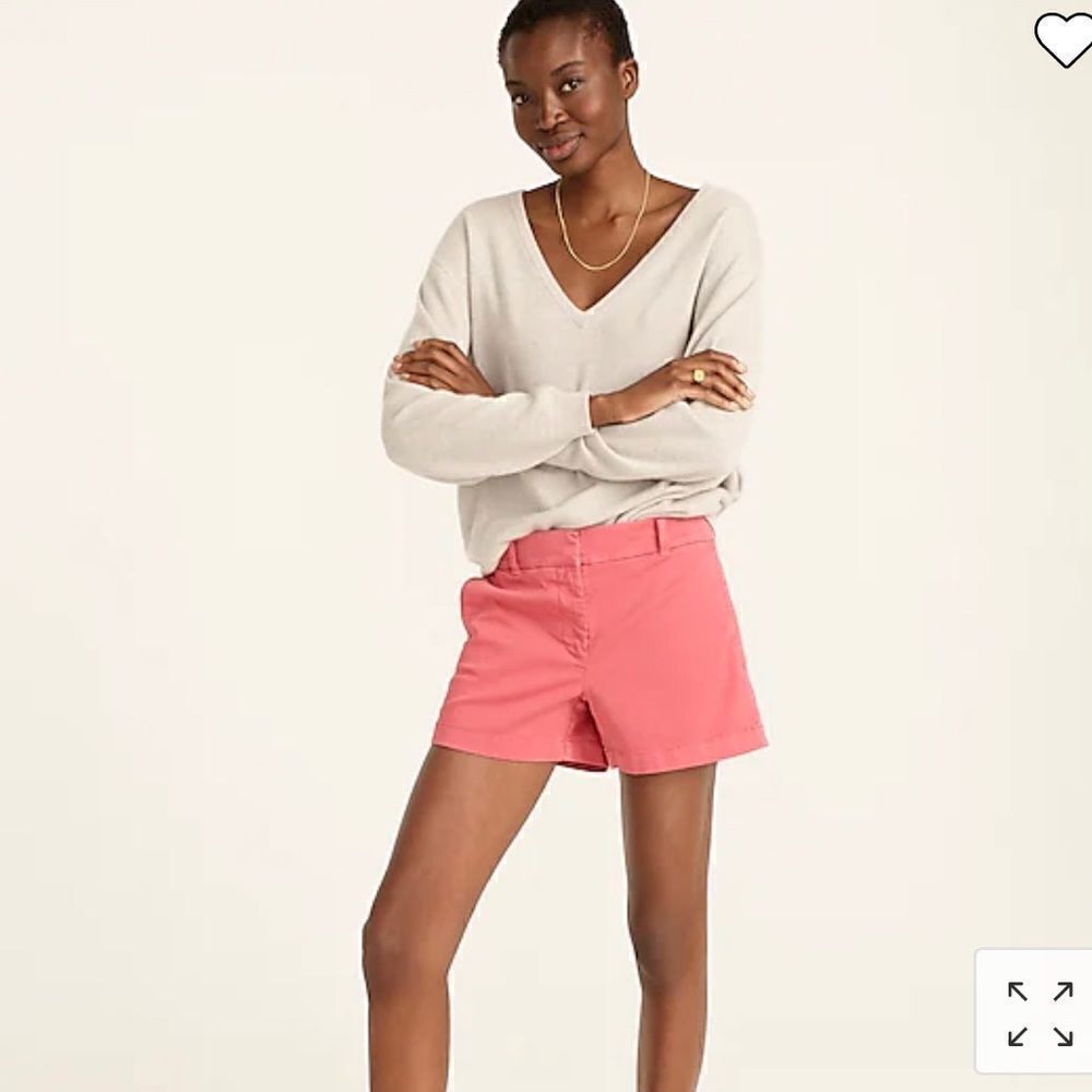 J Crew melon colored chino shorts.  Size 6